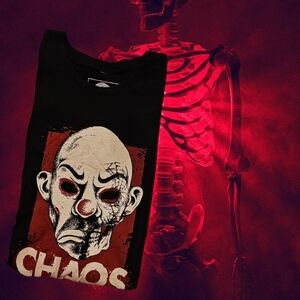 💀Zero Foxtrot Black Shortsleeve Graphic Crewneck CHAOS T-Shirt. Mens Size: 2XL.